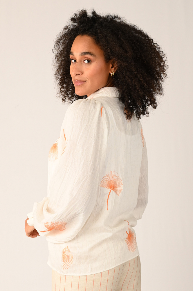 Geisha 53223-20 Blouse lange mouw Wit