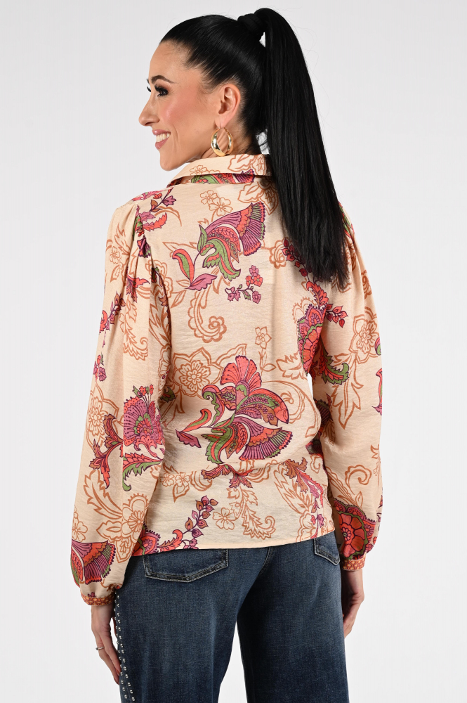 Geisha 53935-20 Blouse lange mouw Beige