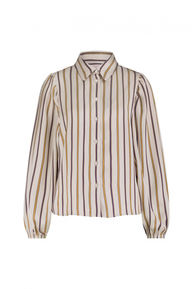 Studio Anneloes Lina stripe blouse  Blouse lange mouw Beige