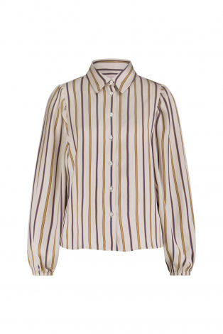 Studio Anneloes Lina stripe blouse  Beige