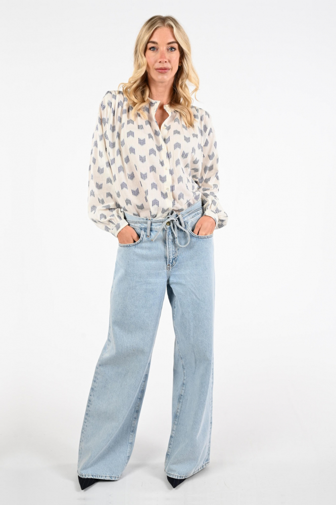 By-Bar 26112074 Blouse lange mouw Wit