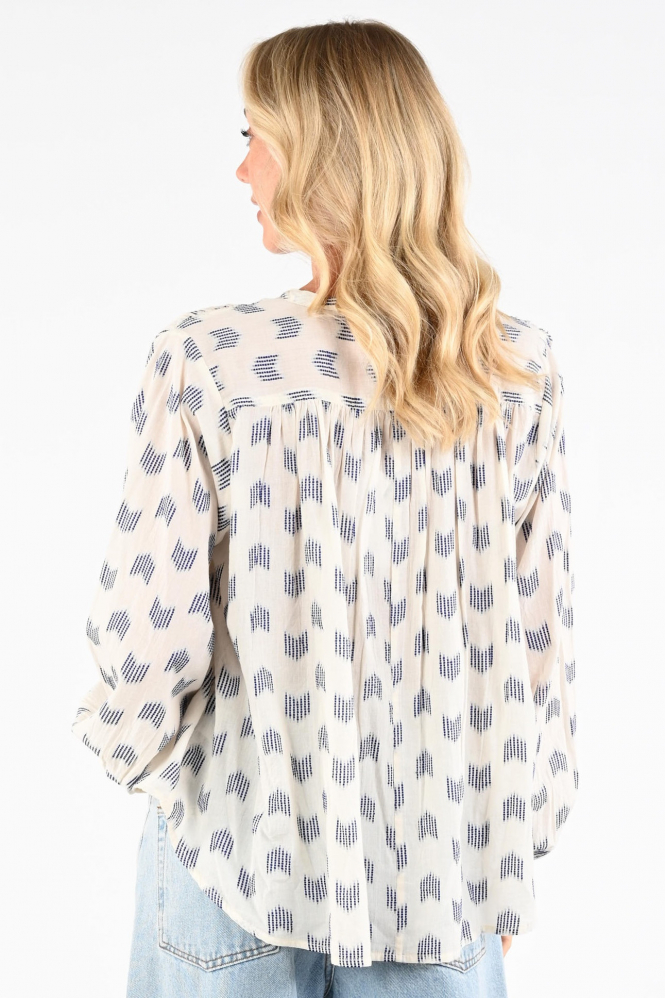 By-Bar 26112074 Blouse lange mouw Wit