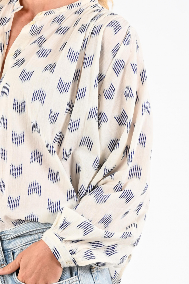 By-Bar 26112074 Blouse lange mouw Wit