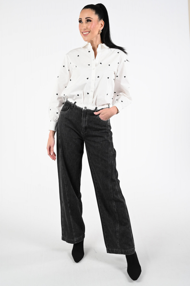 Geisha 53534-14 Blouse lange mouw Wit