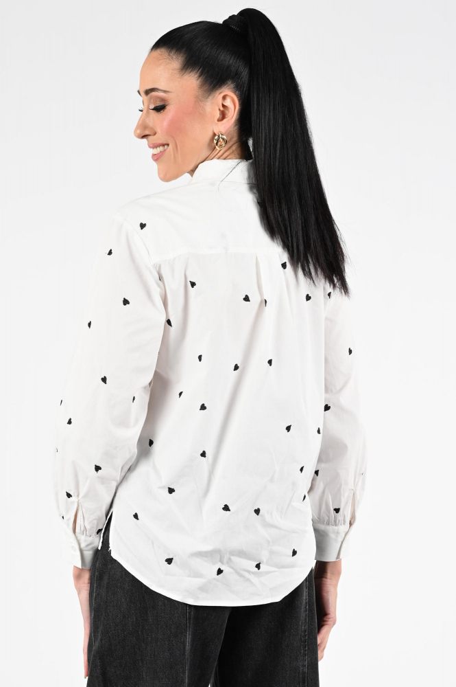 Geisha 53534-14 Blouse lange mouw Wit