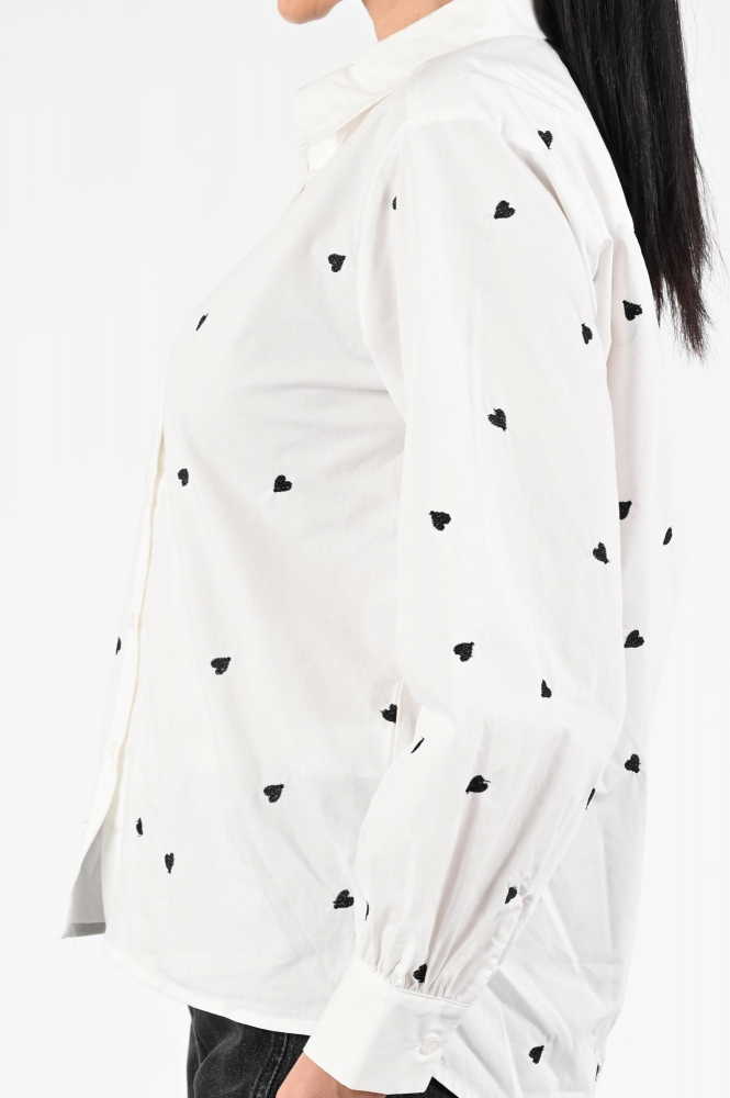 Geisha 53534-14 Blouse lange mouw Wit