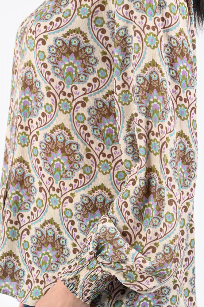 Geisha 53637-20 Blouse lange mouw Wit