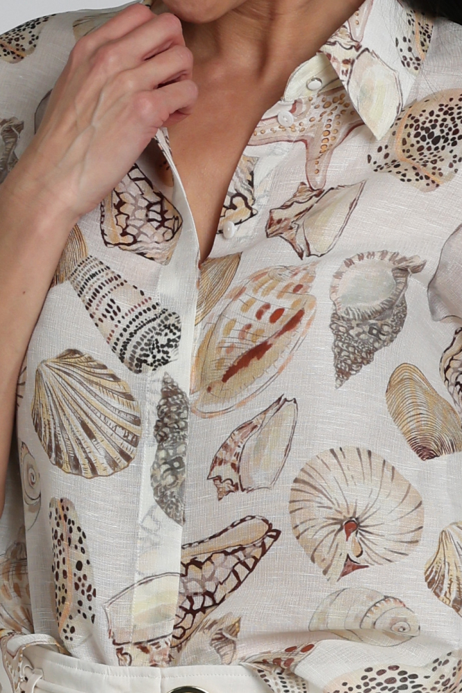 Marc Cain AC 51.39 W51 Blouse lange mouw Wit