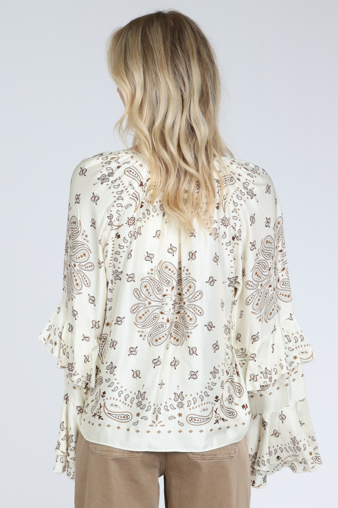 Nukus NKF02202 Blouse lange mouw Wit