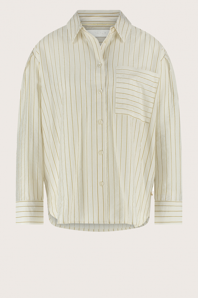 Nukus FW240485 Blouse lange mouw Beige