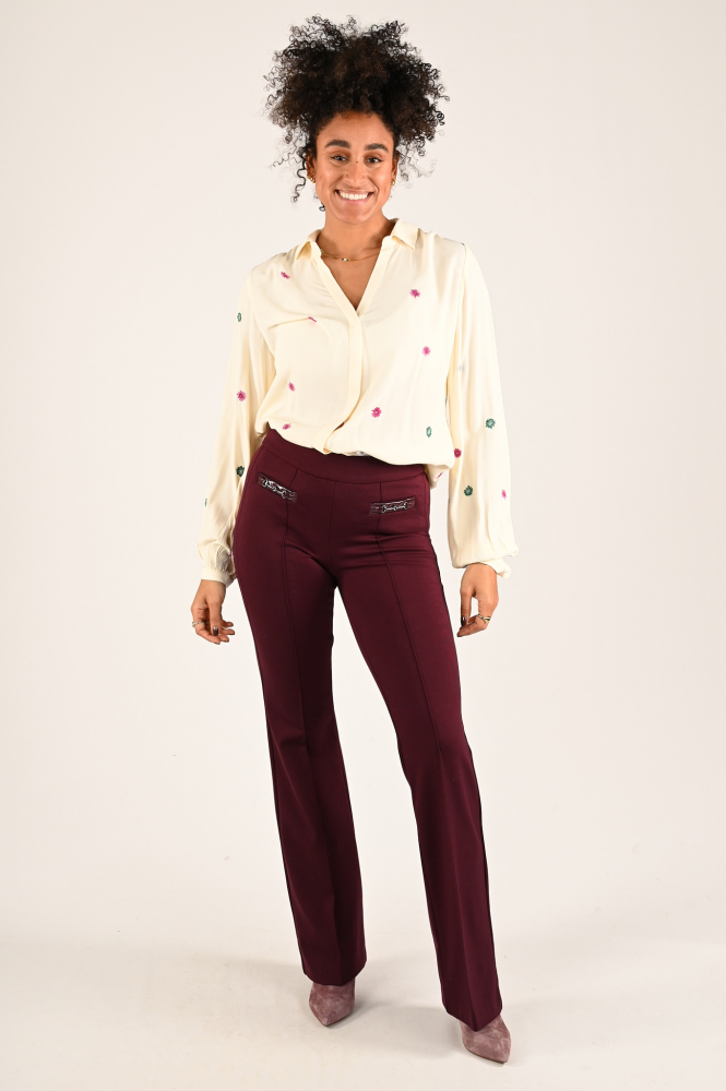 Fabienne Chapot CLT-BLS-19-AW24 Blouse lange mouw Beige