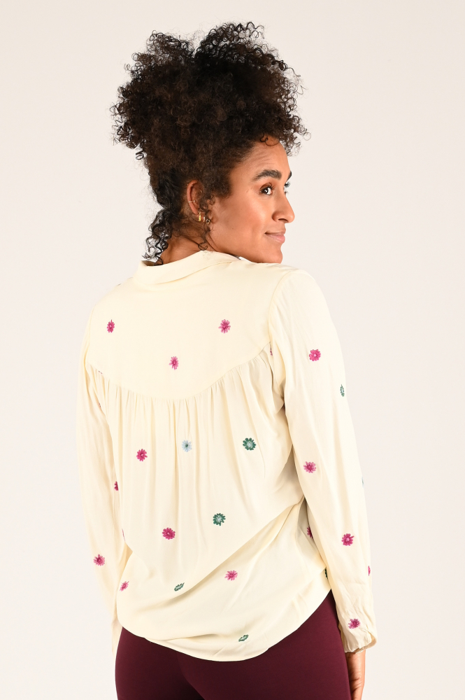 Fabienne Chapot CLT-BLS-19-AW24 Blouse lange mouw Beige