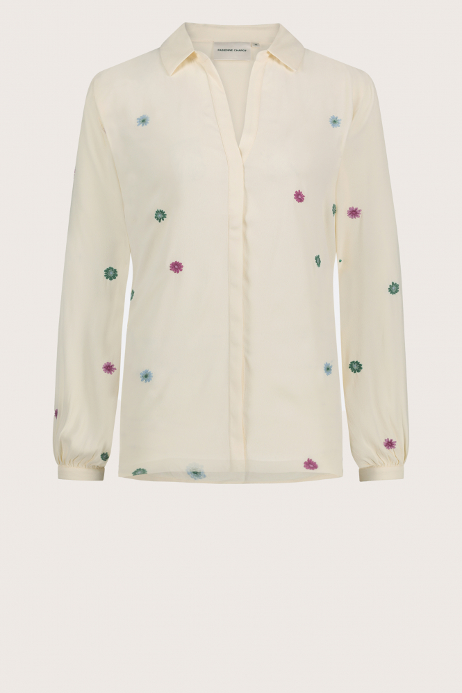Fabienne Chapot CLT-BLS-19-AW24 Blouse lange mouw Beige