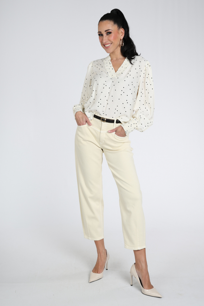 Co'couture 45062 Blouse lange mouw Beige