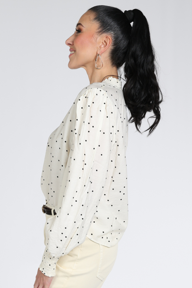 Co'couture 45062 Blouse lange mouw Beige