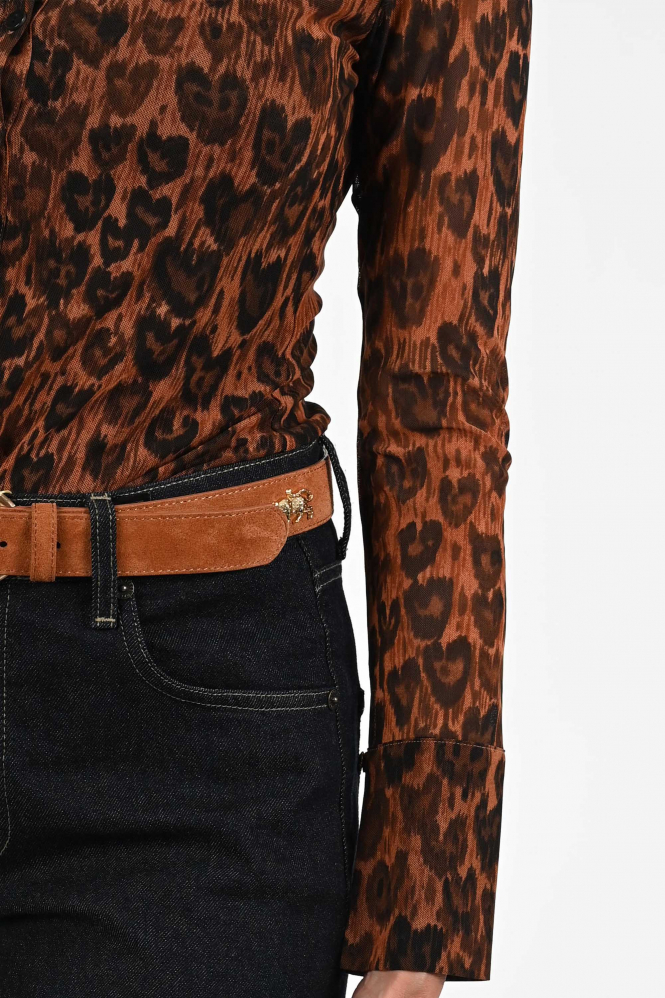 Fabienne Chapot CLTBLS09AW250206 Blouse lange mouw Bruin