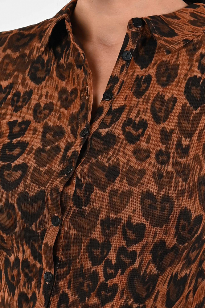 Fabienne Chapot CLTBLS09AW250206 Blouse lange mouw Bruin