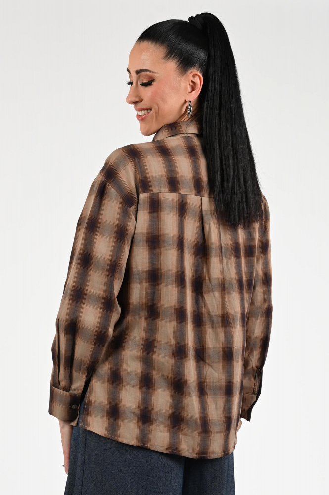 Aimée the label cain Blouse lange mouw Bruin