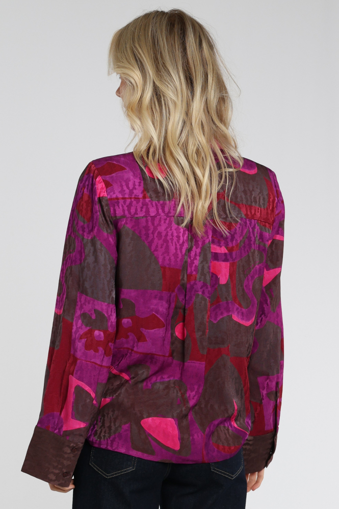 Pom Amsterdam SP9729 Alex Blouse lange mouw Bruin