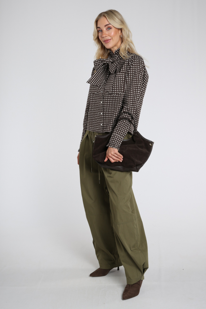 Pom Amsterdam SP9732 Noa Blouse lange mouw Bruin