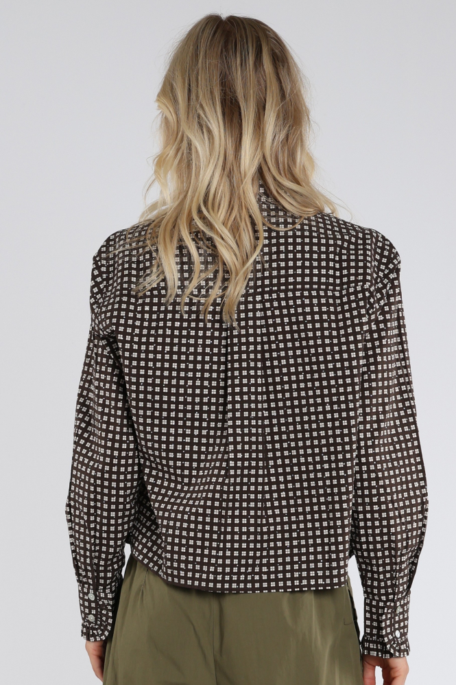 Pom Amsterdam SP9732 Noa Blouse lange mouw Bruin