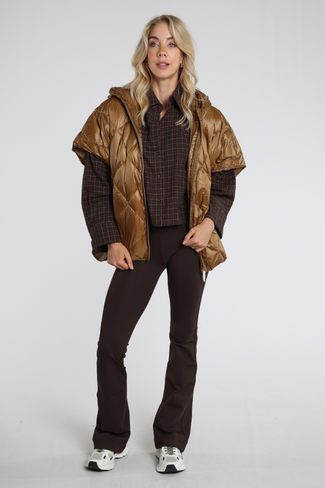 Deblon Sillia shirt 2631203 Blouse lange mouw Bruin