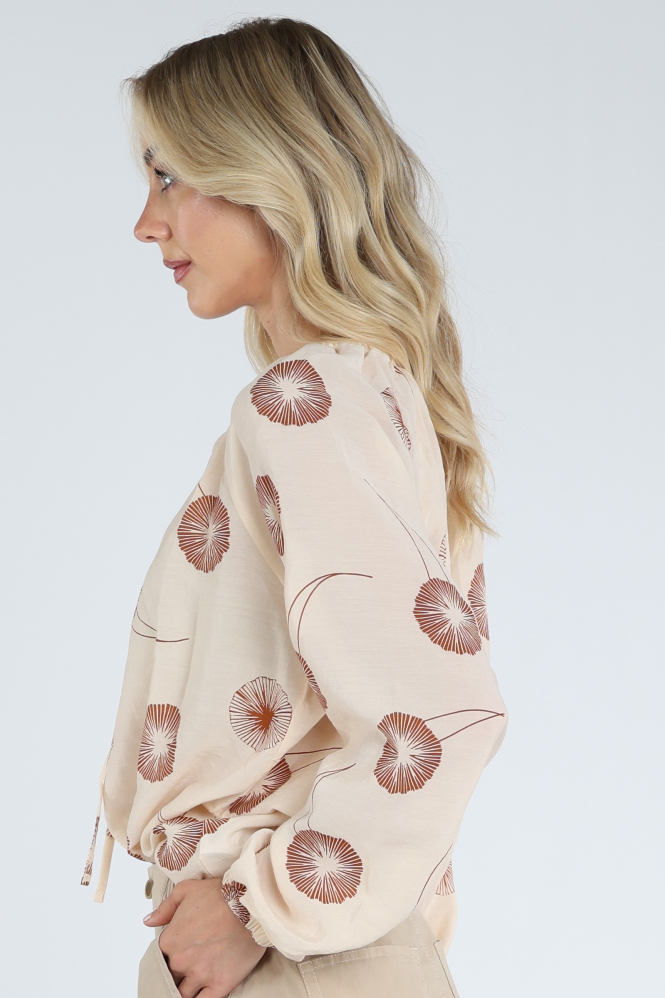 Geisha 63259-20 Blouse lange mouw Bruin