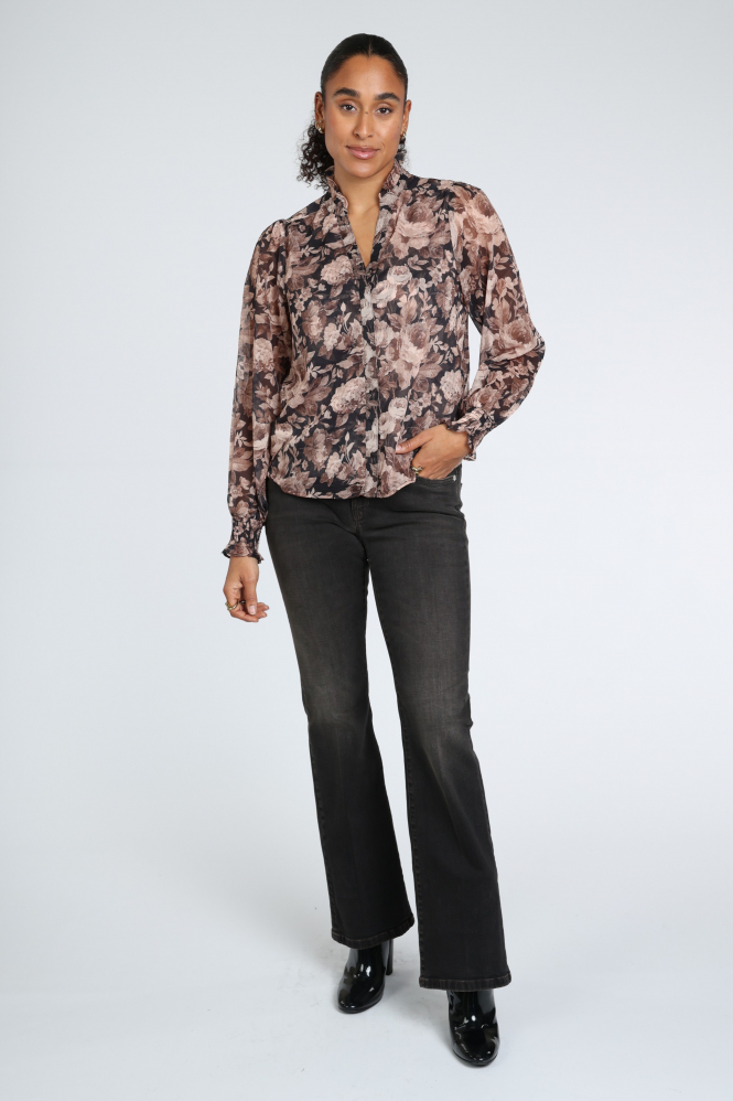 Neo Noir 170947 Blouse lange mouw Bruin