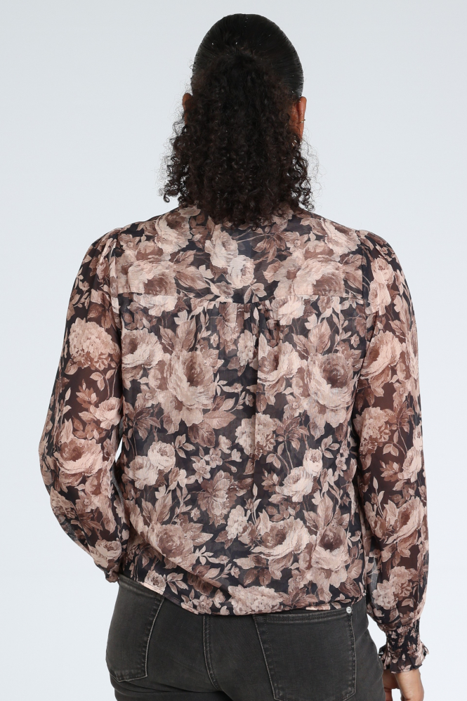 Neo Noir 170947 Blouse lange mouw Bruin