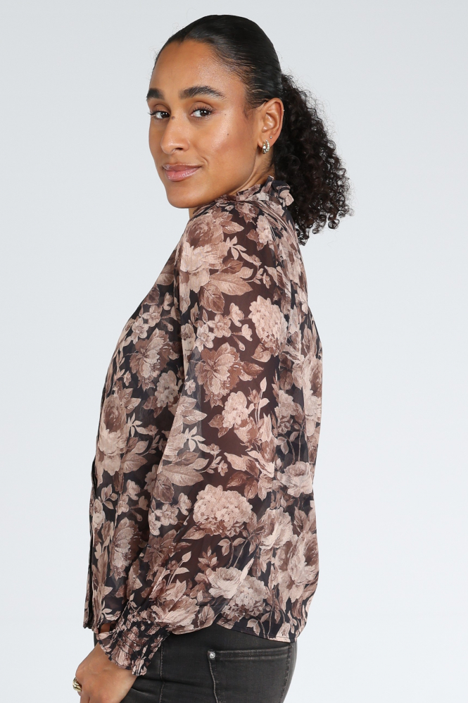 Neo Noir 170947 Blouse lange mouw Bruin