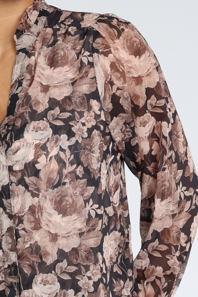 Neo Noir 170947 Blouse lange mouw Bruin
