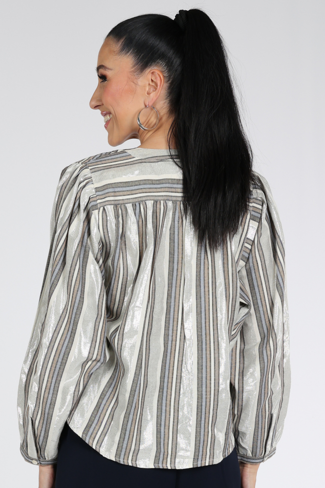 Summum 2s3416-12422 Blouse lange mouw Beige