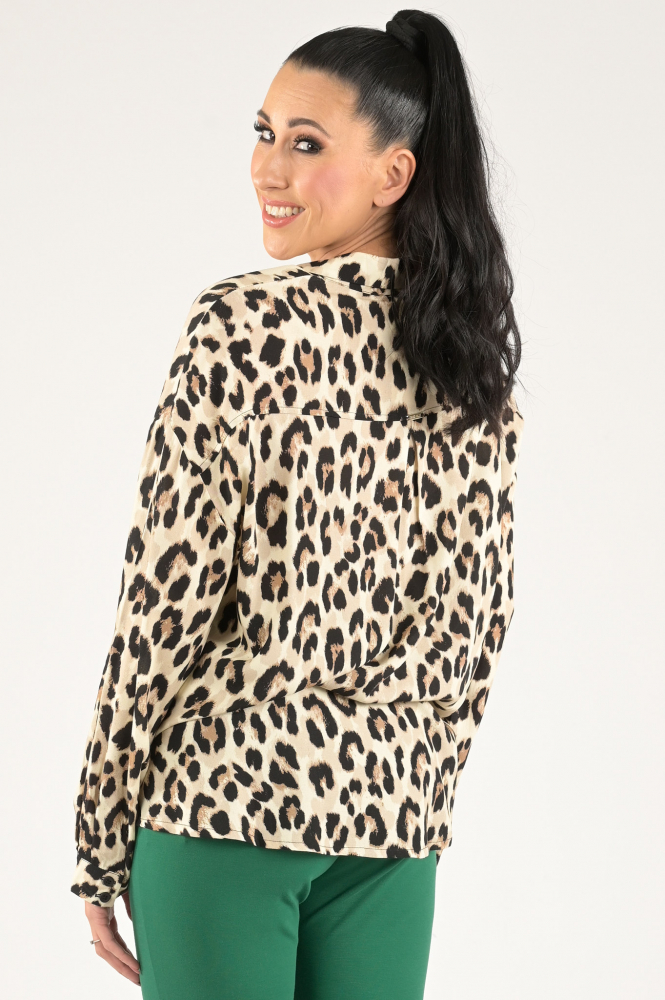 Sani Blu 5799 Blouse lange mouw Beige