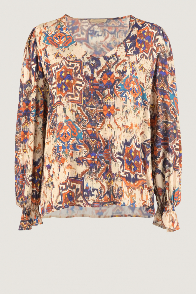 La Fee Maraboutee fgto colette-k Blouse lange mouw Beige