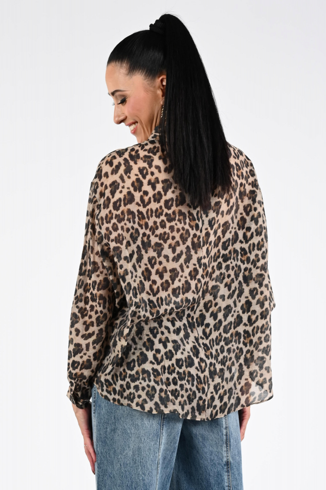 WithBlack Sandra Blouse lange mouw Beige