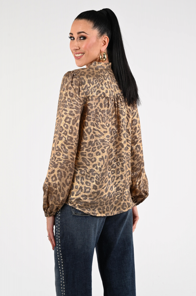 Geisha 53869-14 Blouse lange mouw Beige