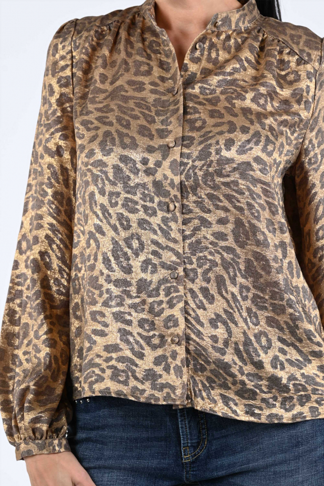 Geisha 53869-14 Blouse lange mouw Beige