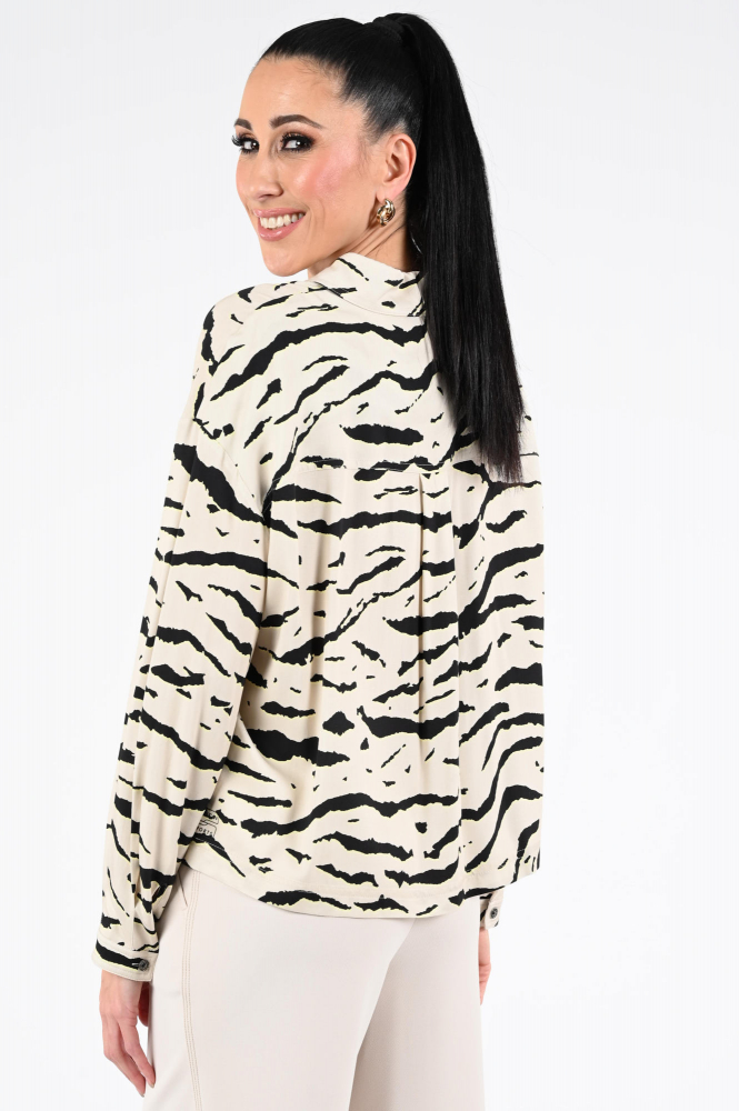 Marc Cain AS 51.01 W56 Blouse lange mouw Beige