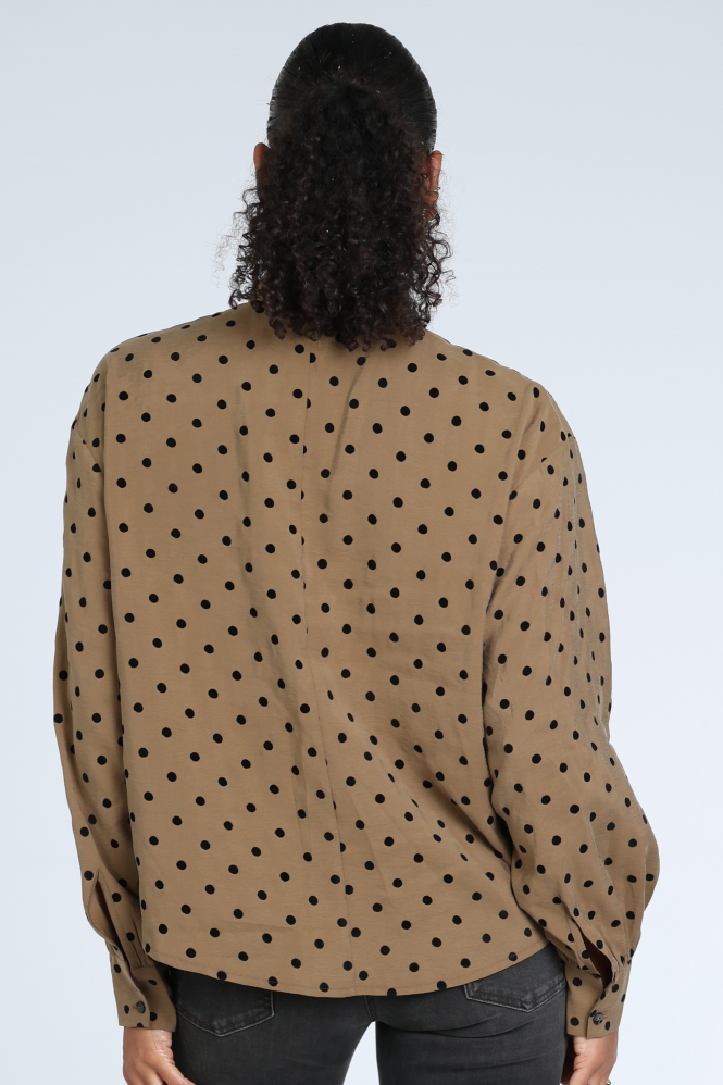 Summum 2s3609-12545 Blouse lange mouw Bruin