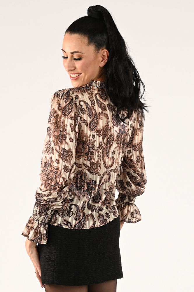 Liu Jo mf3376 Blouse lange mouw Bruin