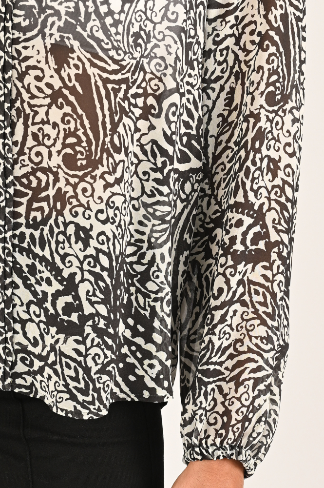 Luisa Cerano 208482-3666 Blouse lange mouw Bruin