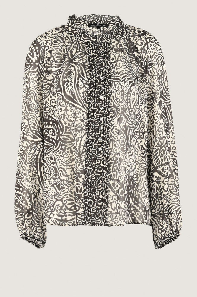 Luisa Cerano 208482-3666 Blouse lange mouw Bruin