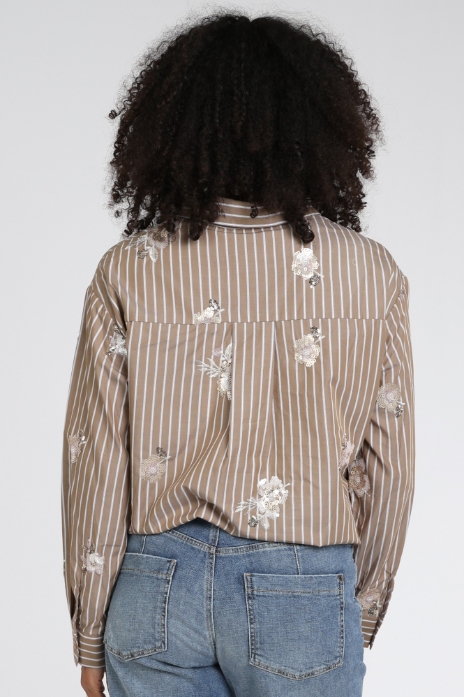 Nukus NKF02137 Blouse lange mouw Bruin