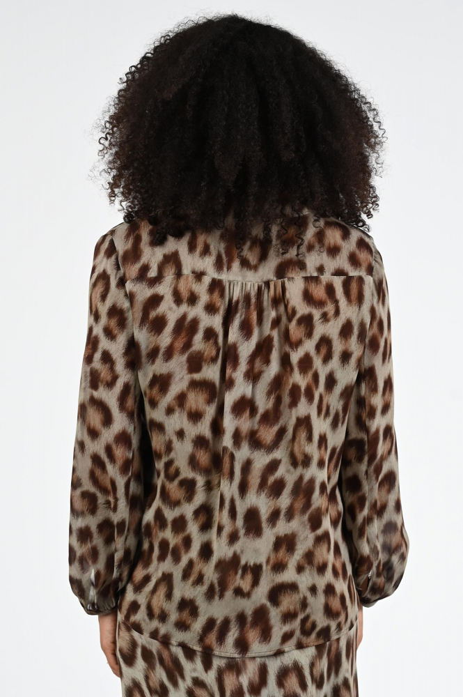 Luisa Cerano 228599-3769 Blouse lange mouw Bruin
