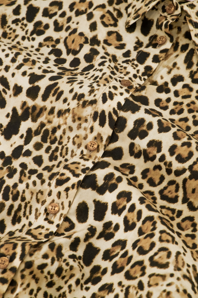 Studio Anneloes Bernou animal blouse Blouse lange mouw Bruin