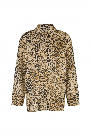 L.O.E.S. by Studio Anneloes Bernou animal blouse Bruin