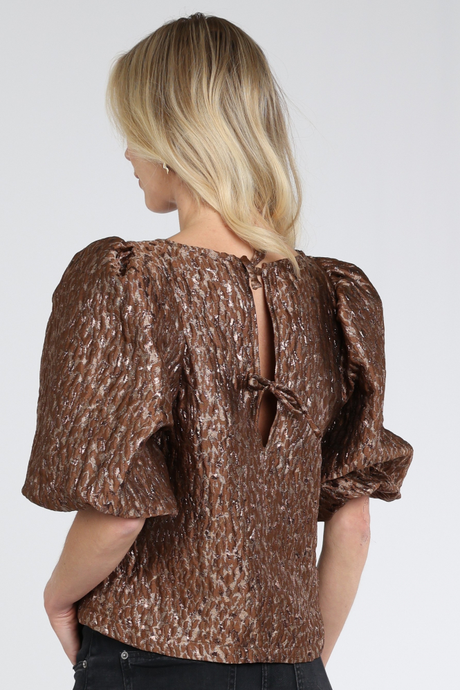 By-Bar 26412054 Blouse lange mouw Bruin