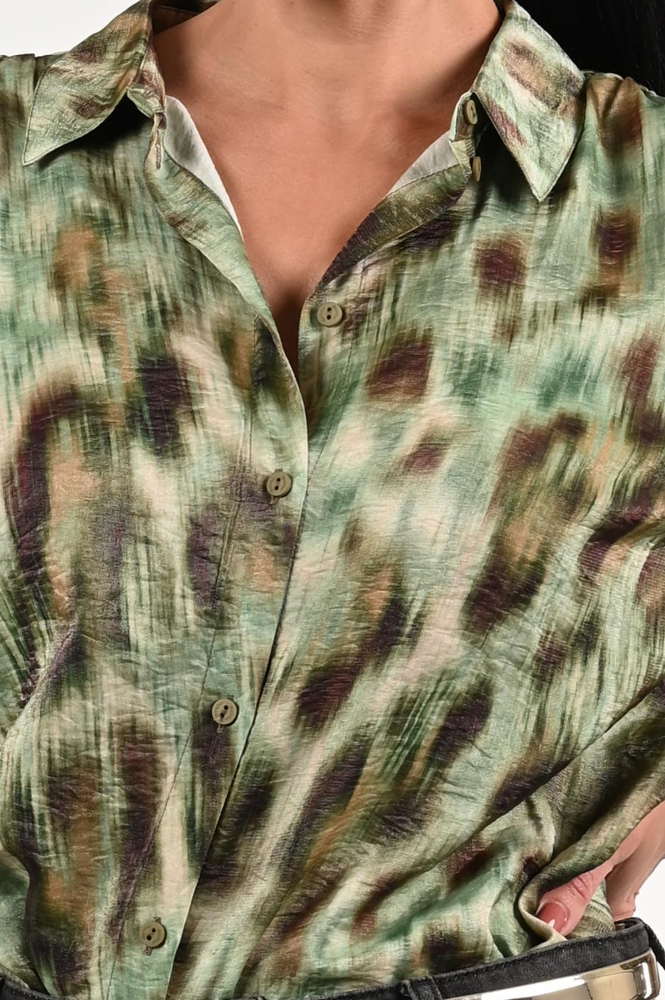 Geisha 53659-20 Blouse lange mouw Groen