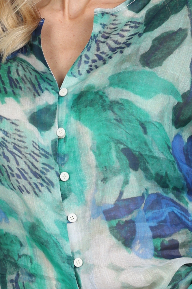 Atelier Maillet DH6st051 Blouse lange mouw Groen