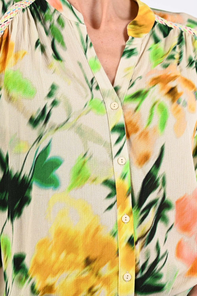 Geisha 63209-20 Blouse lange mouw Groen